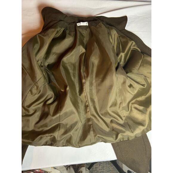 J. LONDON Brown Wool Zippered Front And Pockets Fully Lined Jacket SizeM office - Picture 7 of 9